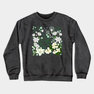 White Blossoms Courage Crewneck Sweatshirt